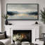 "Serene Mountain Lake Reflection Landscape", très grandes photos, impression sur toile encadrée-125011565-125011564
