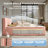 Compression Packed All-in-one Plush Upholstered Platform Bed With Built-in Foam Mattress, Queen-1787057716-1787057717