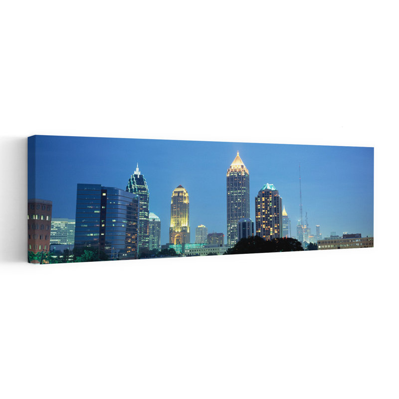 «Skyline», Atlanta, Ga, États-Unis, architecture contemporaine abstraite, art mural, H 12 po x l 36 po