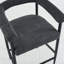 Ensemble de 2 tabourets de bar modernes rembourrés avec accoudoirs en tissu Boucle pour un siège élégant et confortable-1144371835