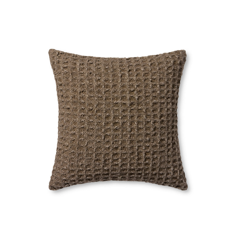 Coussin décoratif Amber Lewis x Loloi Alinah, Housse de coussin seulement - sans coussin, Brun