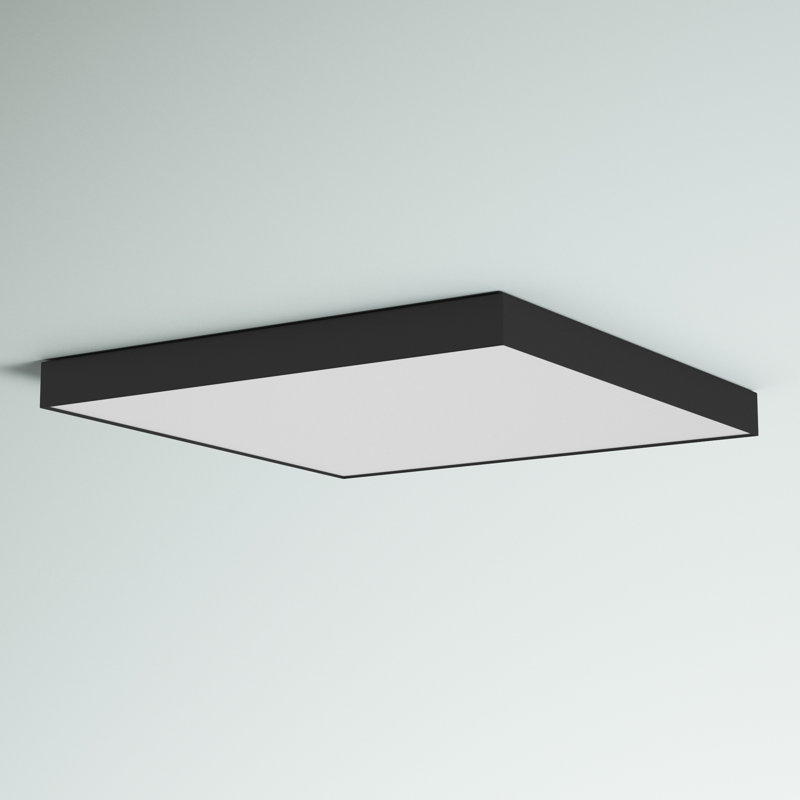 Warrenton LED Flush Mount, 0.75" H X 10.5" W X 10.5" D, Black