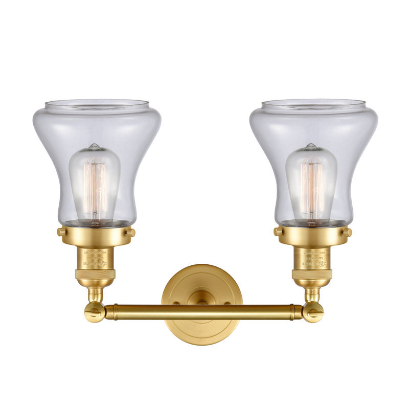 Edda 2 - Light Dimmable Vanity Light, 6 Watt Vinage LED Bulb, Clear, Satin Gold