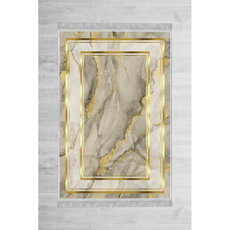 Luxurious Velvet Area Rug, 5.2 x 7.5 ft | 100% Velvet Fabric, 100% Cotton Sole, 0.4 in Pile Height | Antibacterial, Non-Slip, Machine Washable | Elegant 3D Digital Print, Perfect for Living Room & Bedroom Décor