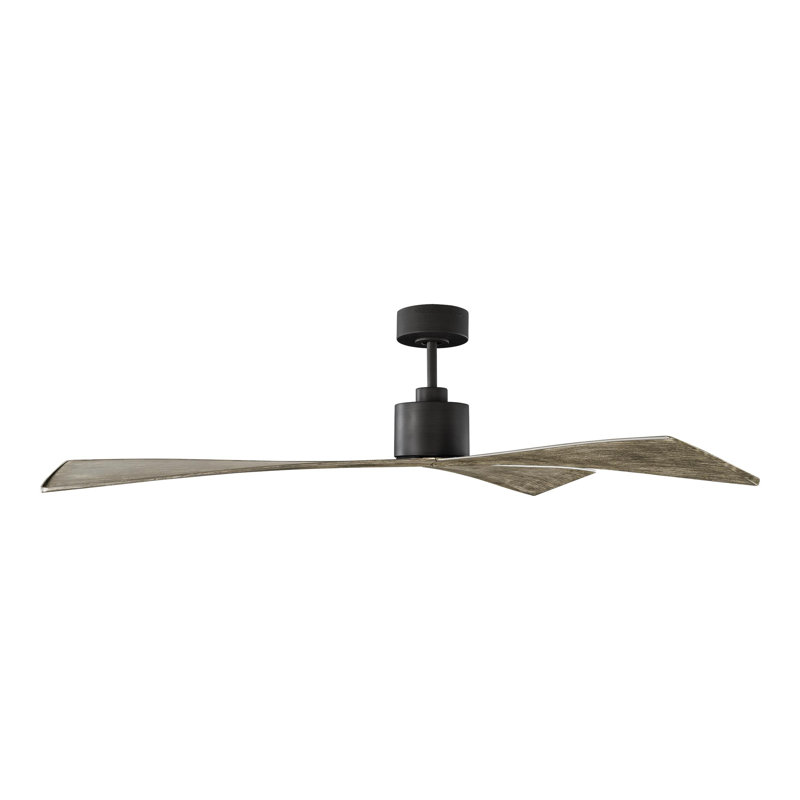 Ventilateur de plafond 3 pales avec télécommande Mirage, Étain vieilli / chêne vieilli gris, 60"