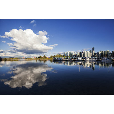 Vancouver Skyline Reflection 1 Piece Wrapped Canvas Wall Art