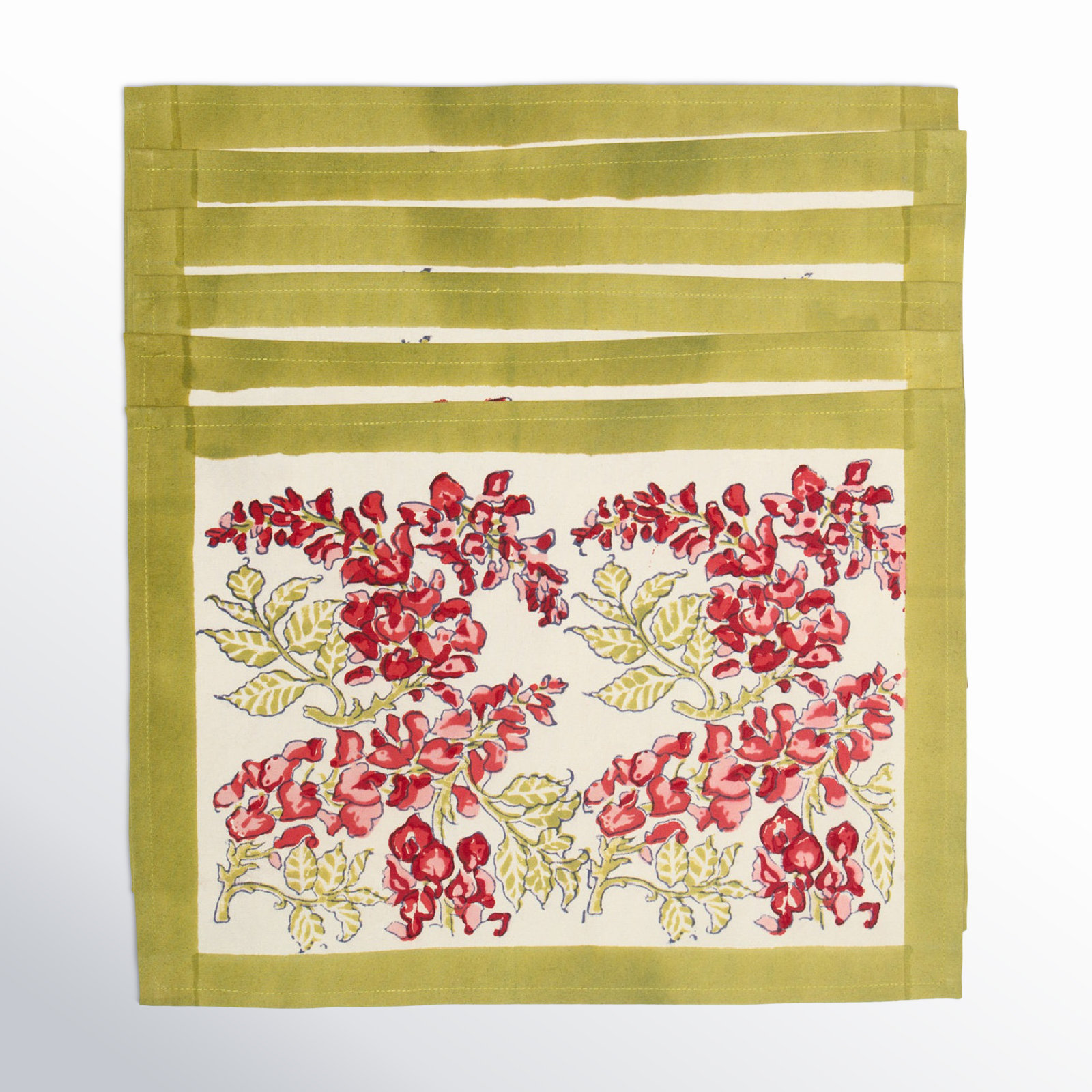 Kappa Cotton Placemat, Green/Pink