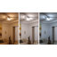 Ventilateur de plafond encastré 48 po 3 pales en bois massif sculpté 6 vitesses CC réversible silencieuse pour l'intérieur avec ensemble d'éclairage à intensité variable et télécommande, noyer et noir-613762616-710460075-710460084