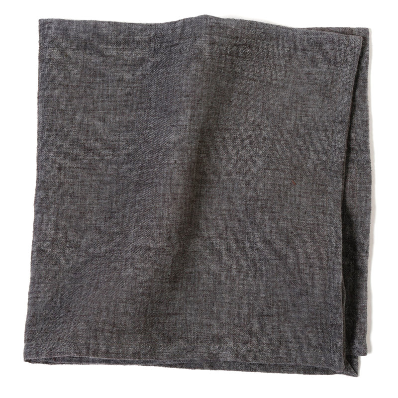 Glenn Cotton Blend Square Napkins, Charcoal
