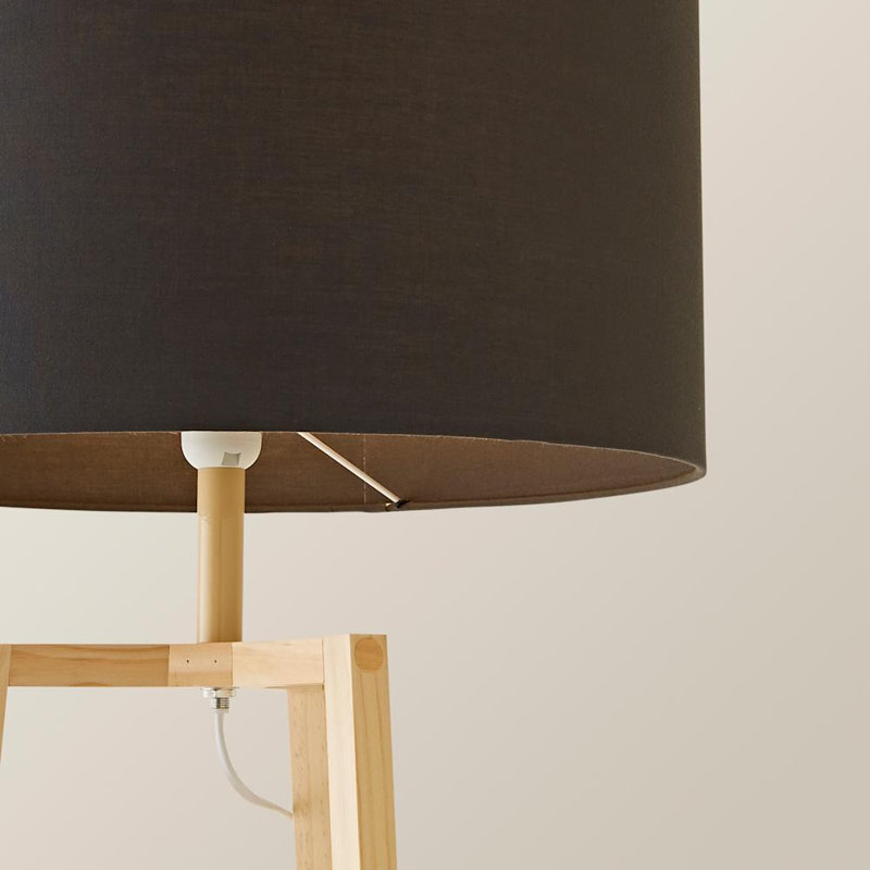 Aidrian 155cm Tripod Floor Lamp, No, Brown, Grey
