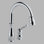 Robinet de cuisine chromé avec douchette extractible Leland, robinet d'évier de cuisine monotrou traditionnel, poignée simple, chrome