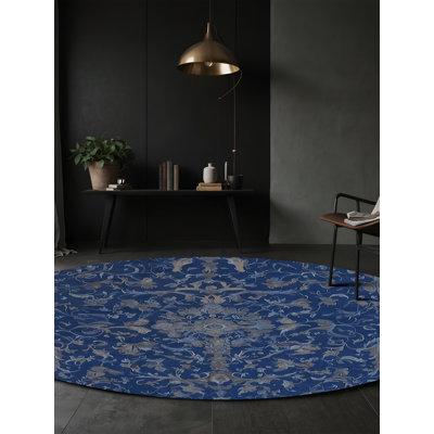 Tapis bleu lavable à la machine