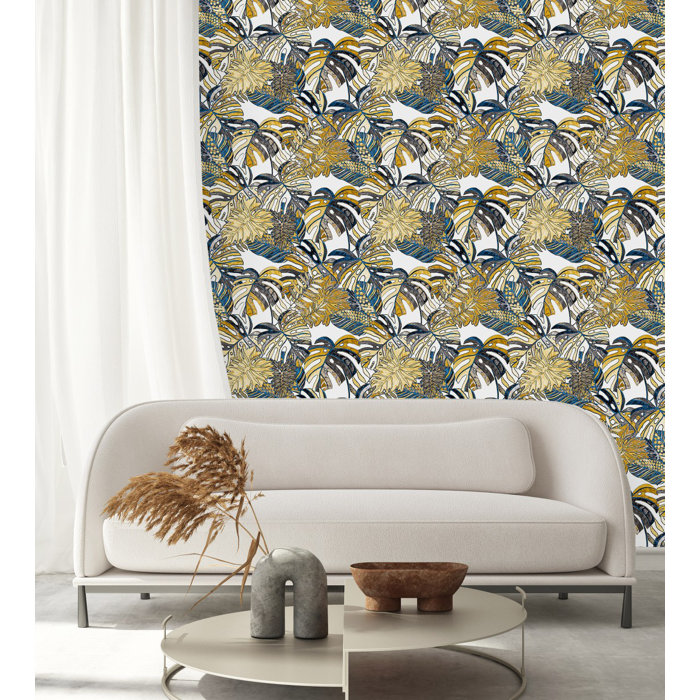 Bayou Breeze Nichalaus Floral Tile | Wayfair