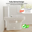 Toilette compacte ADA avec double chasse à haut rendement, hauteur confortable avec réservoir ultramince et couvercle améliorés (siège inclus)