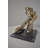 Baggs Man Playing the Violin Bronze Statue, Silver Finish - Size: 12"L x 9"W x 11"H.