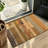 Multi Earth Tone Striped Patchwork 47 x 31 in Small Area Rug