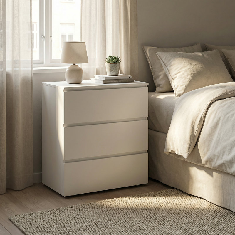 Verrona 30.3'' W Nightstand, White 