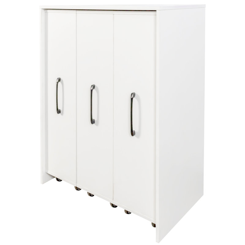 3 Tier Floor Standing Bookcase With Pulled Out Doors