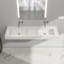 Lavabo double mural Chloe MEDUNJESS 59 po en surface solide blanche mate, double lavabo rectangulaire-98387776-110982234