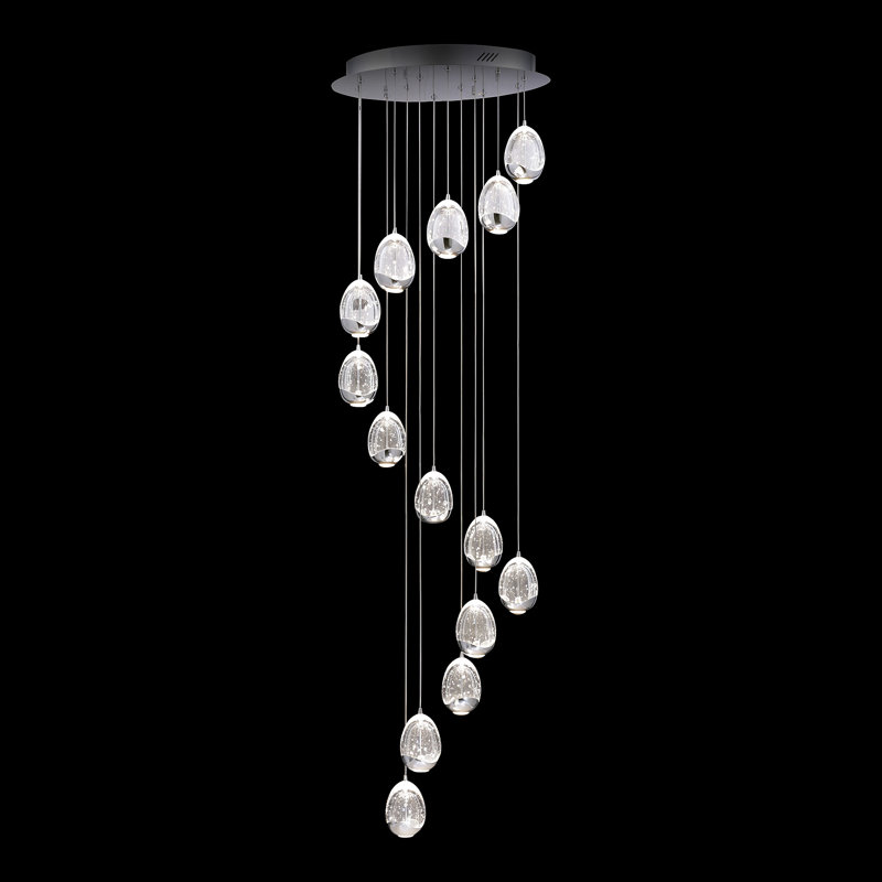 Neher 14 - Light Chrome LED Cluster Pendant
