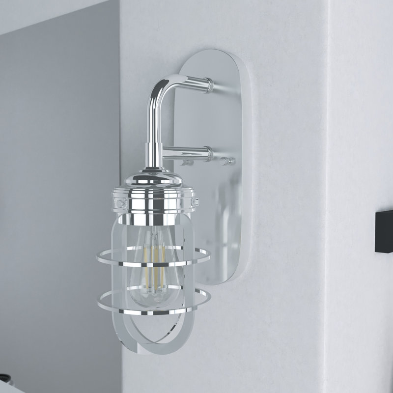Starklake 1 - Light Dimmable Armed Sconce, Chrome