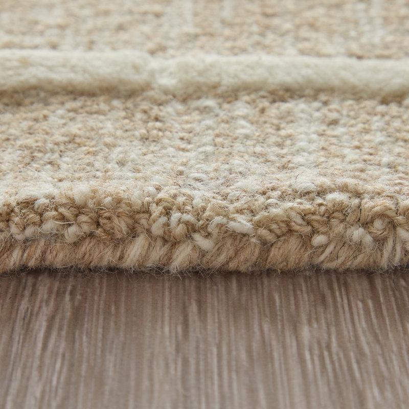 Fenner Transitional Geometric, Taupe/Ivory Area Rug, Runner 2'6" x 8'