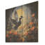«Duck Flight On Floral Eclipse» - Imprimé animalier sur bois-327653137