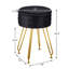 Tabouret de coiffeuse rond avec rangement pour salle de maquillage, chambre à coucher et salon-1604034042