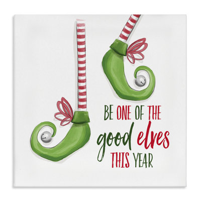 Toile festive «Be a Good Elf», conception par Dogwood