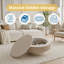 Table basse ronde avec rangement Table d'appoint moderne en placage de bois massif-130153897-130153895