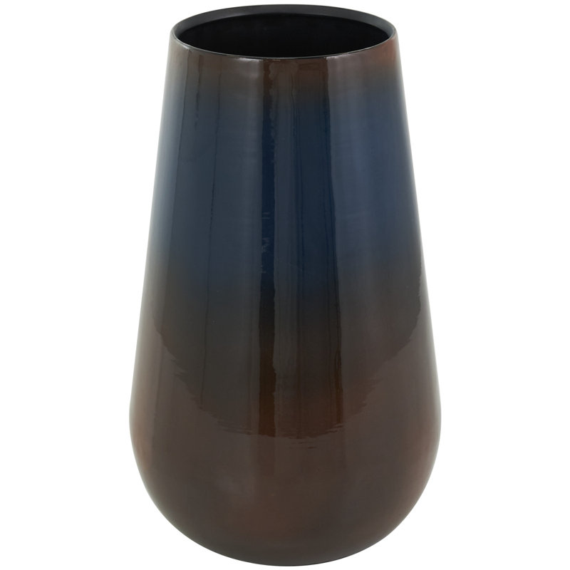 Metal Table Vase, 11.8" H x 7.15" W x 7.15" D