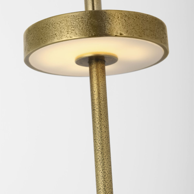 Kelly Wearstler Sene Rechargeable Table Lamp, 12.25" H x 3.25" W x 3.25" D, Silver, 1.5 W