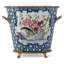 Garden Trellis Oval Porcelain Cachepot
