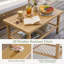 Ensemble de meubles de patio en osier 6 pièces, ensemble de conversation pour l'extérieur, canapé de patio en osier toutes saisons avec coussins lavables et table