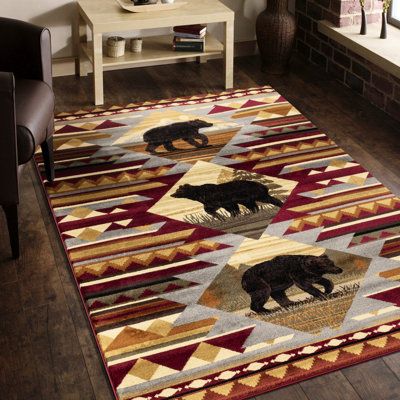 2.58 Ft Lodge Carpet, Red Polypropylene, Polypropylene Rug, Ft, Unbelievable