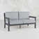 ORTUN 55" Metal Outdoor Loveseat with Cushions by Real Flame