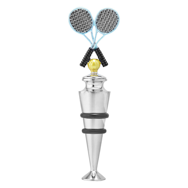 Bouchon de bouteille de vin, raquette de tennis
