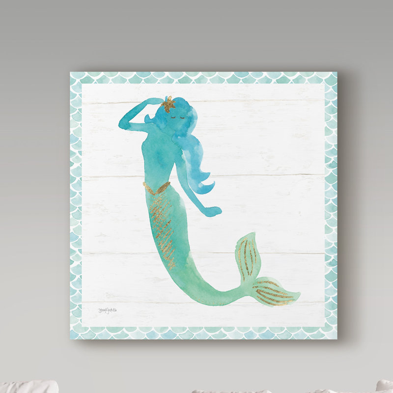 « sirène friends iv », impression sur toile tendue, H 14 po x l 14 po x P 2 po