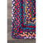 Tapis rayé bleu en coton tressé à la main Crepuscolo-567495945