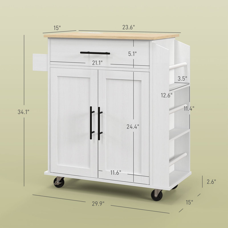 Îlot de cuisine mobile moderne et minimaliste