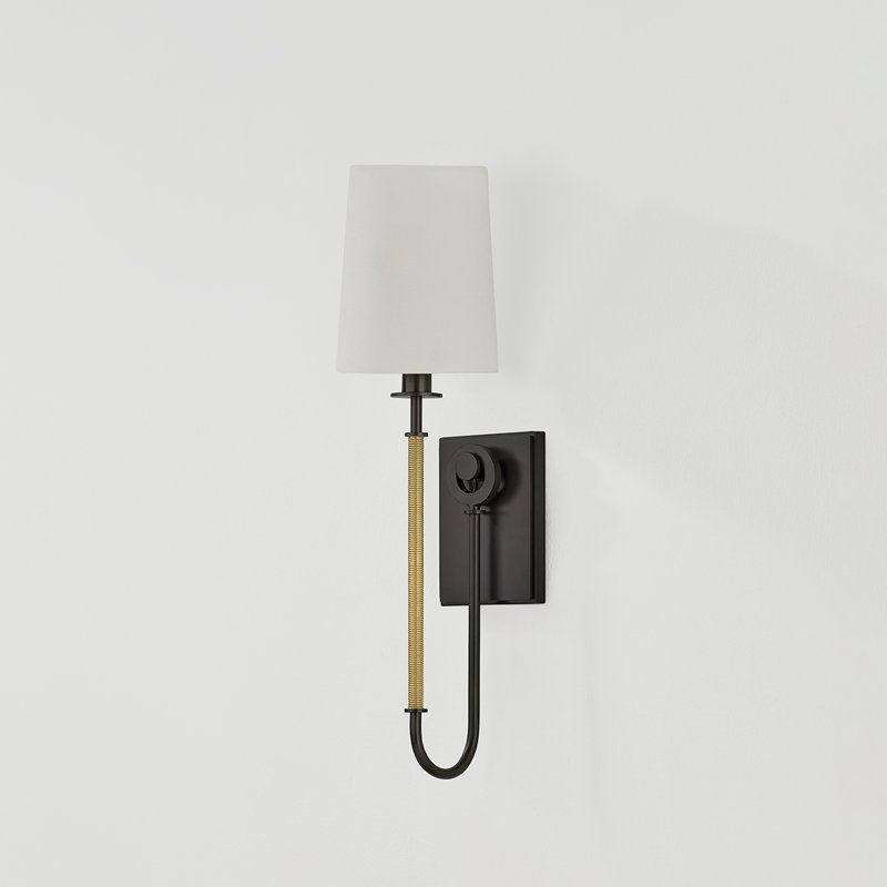 Applique murale Glenmont en laiton vieilli, Noir