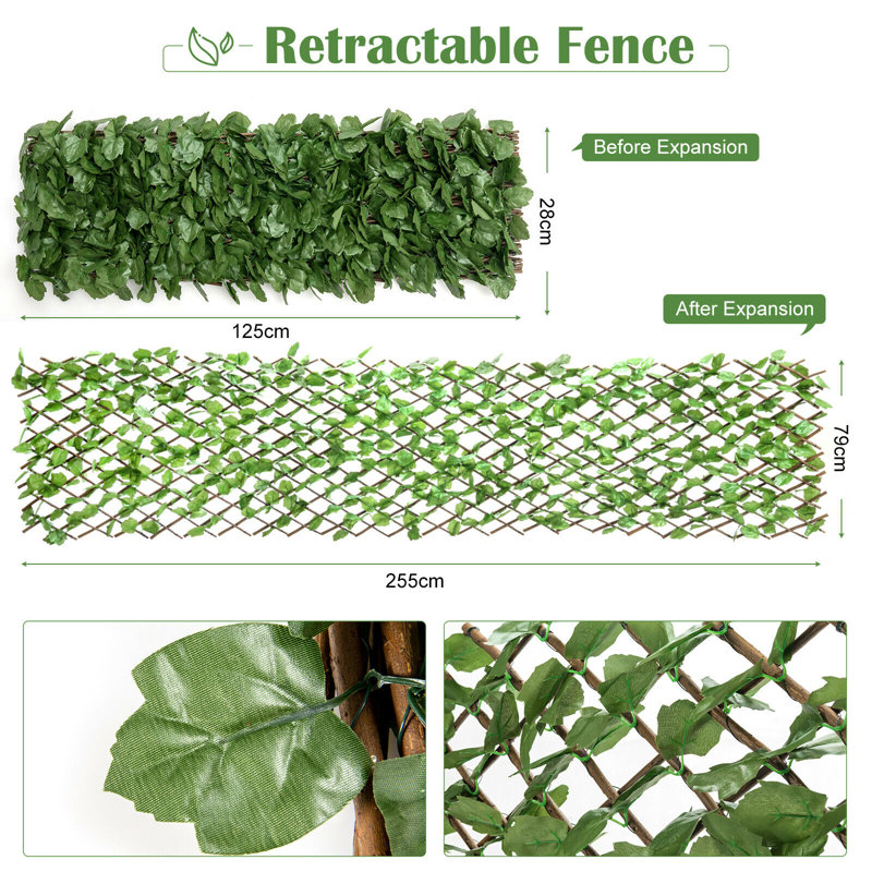 4cm Faux Ivy Hedge
