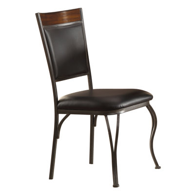 West Harptree 18'' H Faux Leather Upholstered Metal Side Chair