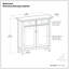 Armoire de rangement en bois massif rustique vieilli de 36 po de largeur Redmond