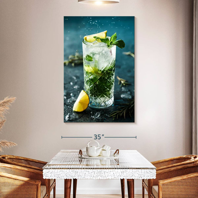 Grand cocktail mojito Yarlin, H 51 po x l 34 po