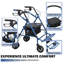 Adjustable Height Handlebar Transport Wheelchair with Folding Footrest