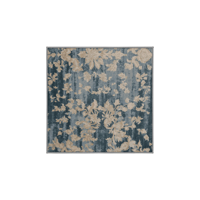 Tapis gris lavable à la machine, Carré 7 pi