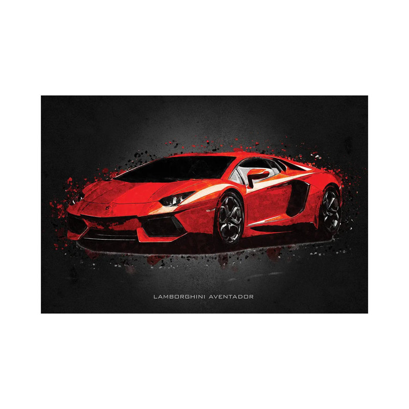 Lamborghini Aventador - Giclée sur toile tendue avec châssis, H 26 po x l 40 po