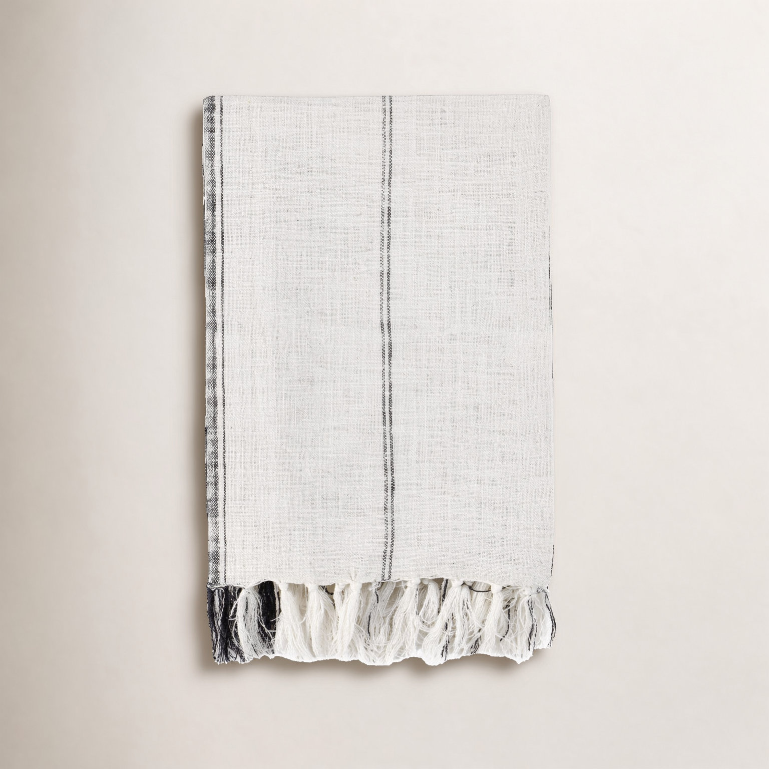 Ria Woven Throw, Light Gray