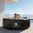 RELXTIME 4-6  Person Inflatable Hot Tub,Energy-saving Insulation Cover,Led Lamp, Portable Blow Up Hottub, Outdoor Spa With 130 Bubble Jets And Built In Heater Pump, 2 Filter Cartridges